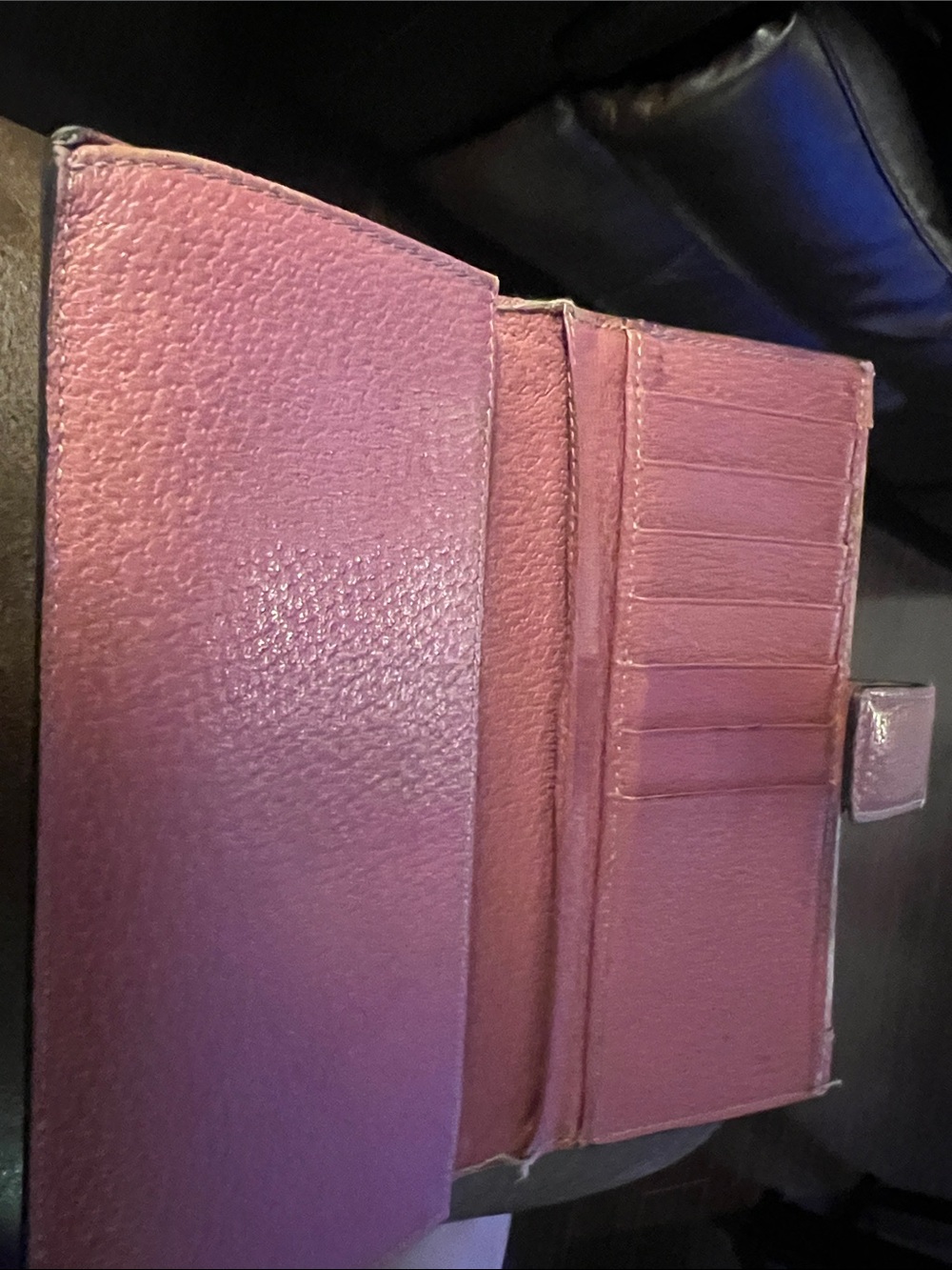 Gucci Beige Monogram Wallet with Pink Trim and Accents - Picture 6 of 7